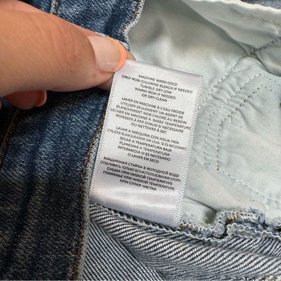 RE/DONE High-Rise Ankle Crop Jeans Dusk Destroy Size 30 - Picture 11 of 16